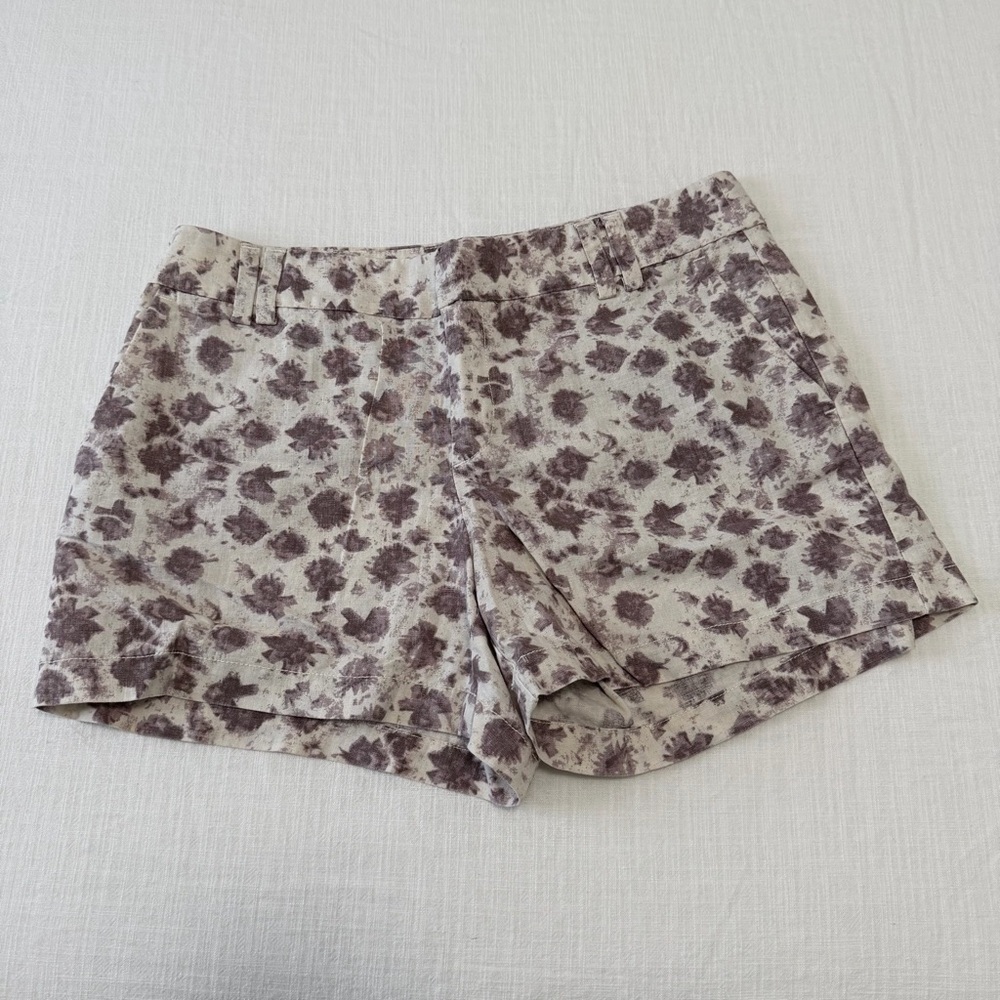 Ann Taylor LOFT Floral Linen Blend Shorts